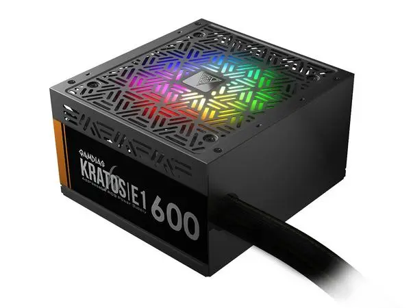Gamdias захранване PSU 600W Addressable RGB KRATOS E1-600: Мощност, ефективност и стил
