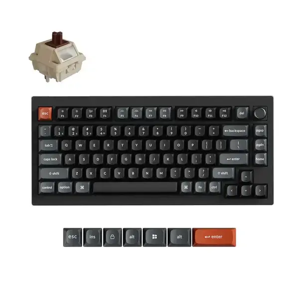Безжична механичка клавиатура Keychron V1 Ultra 8K - Silk POM Switch Brown - KEYCHRON-KEY-V1U-D3