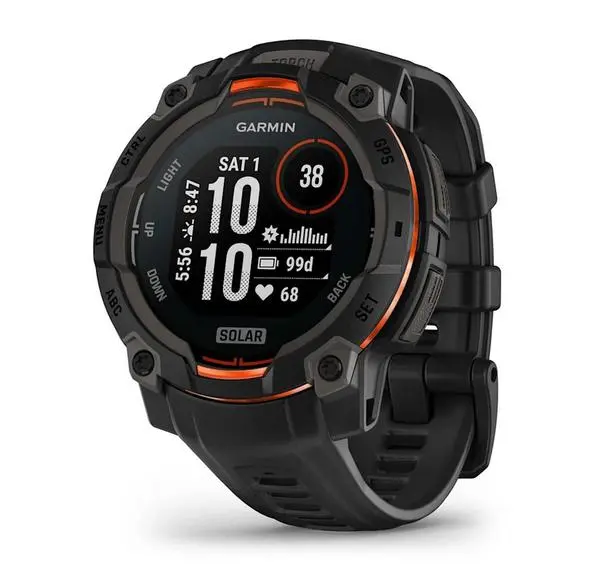 Garmin Instinct 3 - 45 мм, Solar - Instinct 3 - 45 мм, Solar - Black с Black каишка - 010-02934-00