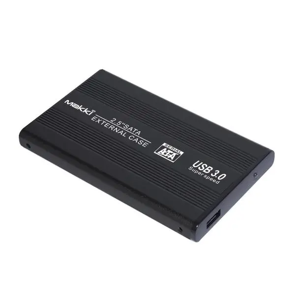 Makki Makki Външна кутия за харддиск External Case 2.5" SATA USB3.0 Aluminium Black - MAKKI-SATA254U3