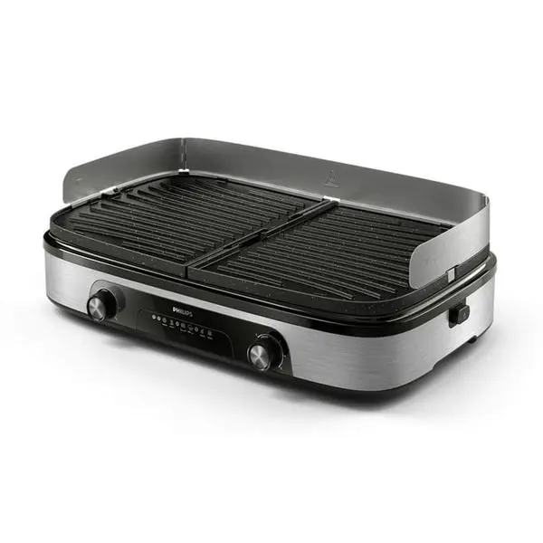Скара Philips HD6222/90, 2 зони за готвене, терморегулатор, каменно покритие, 2000W