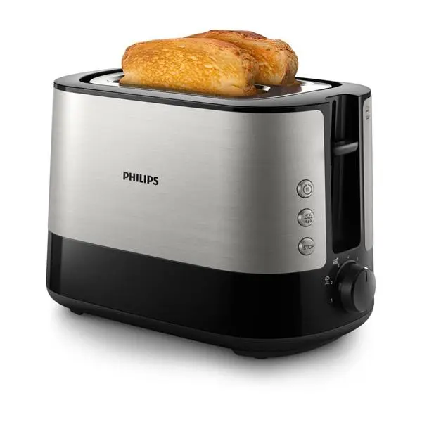 Тостер Philips HD2635/90, 7 степени, функция за претопляне и размразяване, сив