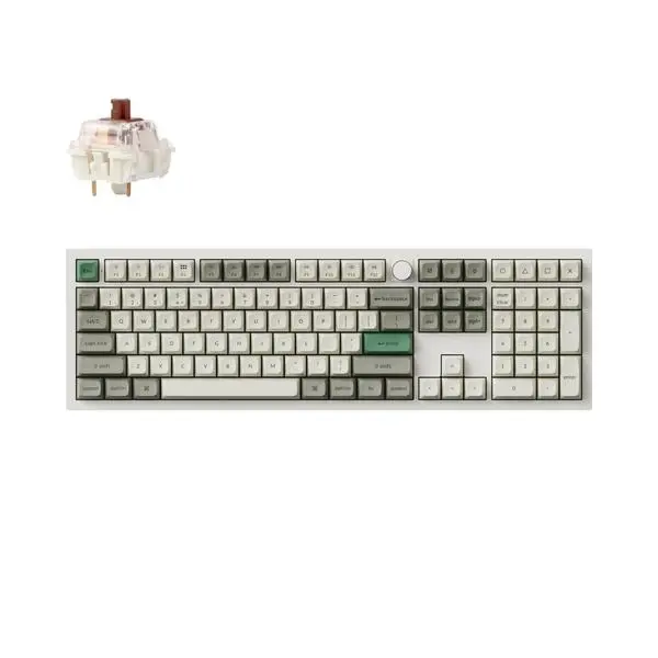 Безжична механичка клавиатура Keychron Q6 MAX Gateron Jupiter Brown Switch - Shell White - KEYCHRON-KEY-Q6M-P3
