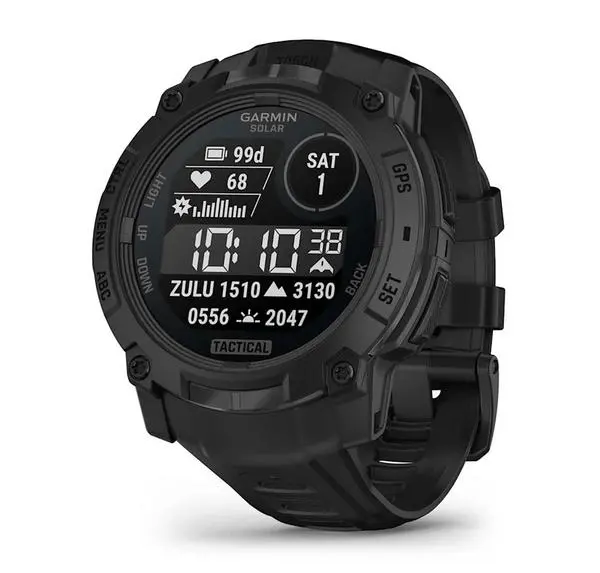 Garmin Instinct 3 - 50 мм, Solar - Instinct 3 - 50 мм, Solar, Tactical Edition - Black с Black каишка - 010-02935-50