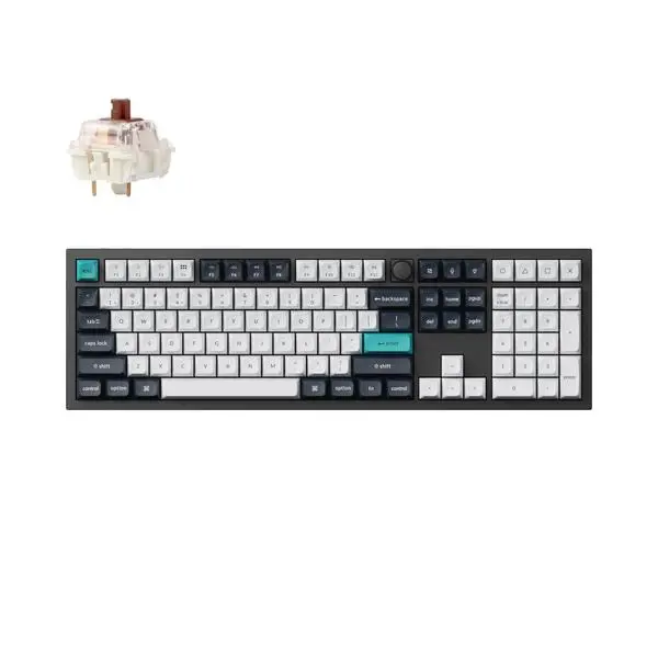 Безжична механичка клавиатура Keychron Q6 MAX Gateron Jupiter Brown Switch - Carbon Black - KEYCHRON-KEY-Q6M-M3