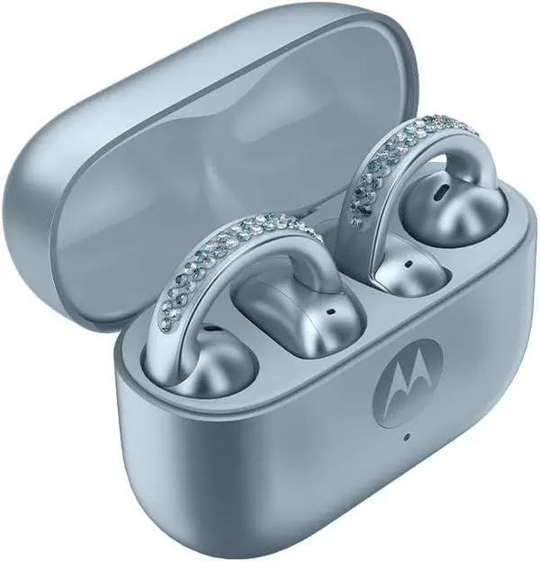Безжинчи слушалки Motorola Moto Buds Loop Swarovski Edition, син - PG38C08446