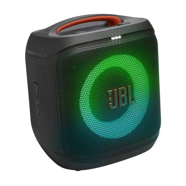 Караоке колона JBL PartyBox Encore Essential 2, 1.0, 100W, Bluetooth, AUX, USB, черна, подсветка, до 15 часа време на работа, AI Sound Boost