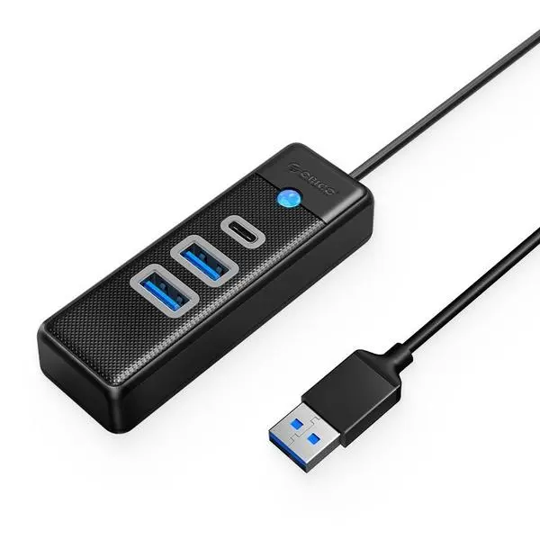 Orico Orico хъб HUB USB3.0 3 port 2 x USB3.0, 1 x Type C, Black PWC2U-U3-015-BK - PWC2U-U3-015-BK-EP