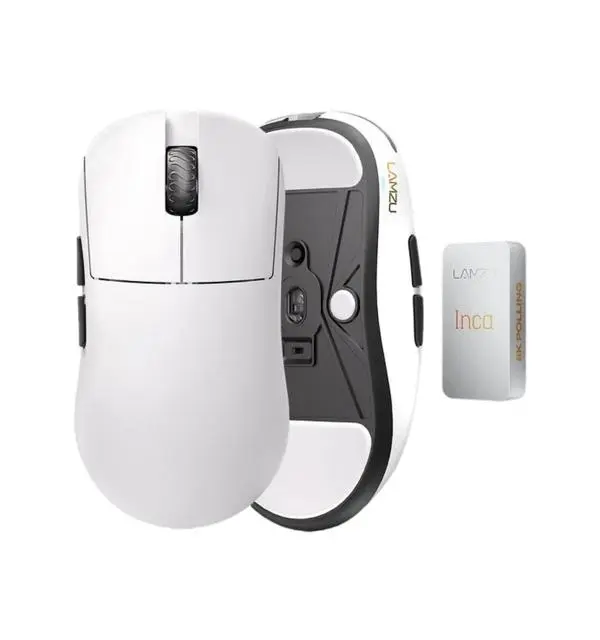 Lamzu Lamzu професионална геймърска мишка INCA 8K Wireless Mouse White - LAMZU-INCA-WH