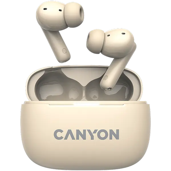 Headset Canyon OnGo TWS-10 ANC+ENC Beige (CNS-TWS10BG) - CNS-TWS10BG