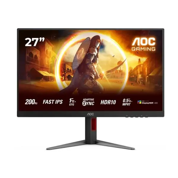 Монитор AOC 27G4HA, 27" (68.58cm) IPS панел, 200Hz, Full HD, 0.5ms, 300cd/m2, DisplayPort, HDMI