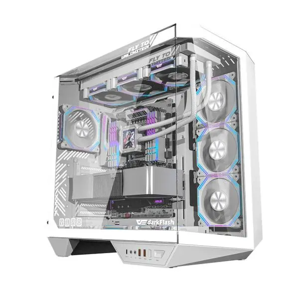 Darkflash Darkflash кутия Case ATX DY470 Ice White 4 x 120 mm Infinity Mirror Fans - DY470-WH