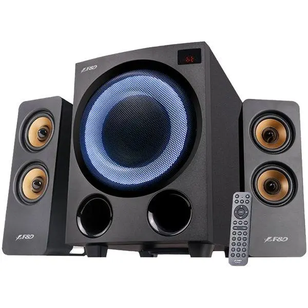 F&D F770X 2.1 Multimedia Speakers, 76W RMS, 4x2.5'' Satellites + 5.25'' Subwoofer - F770X