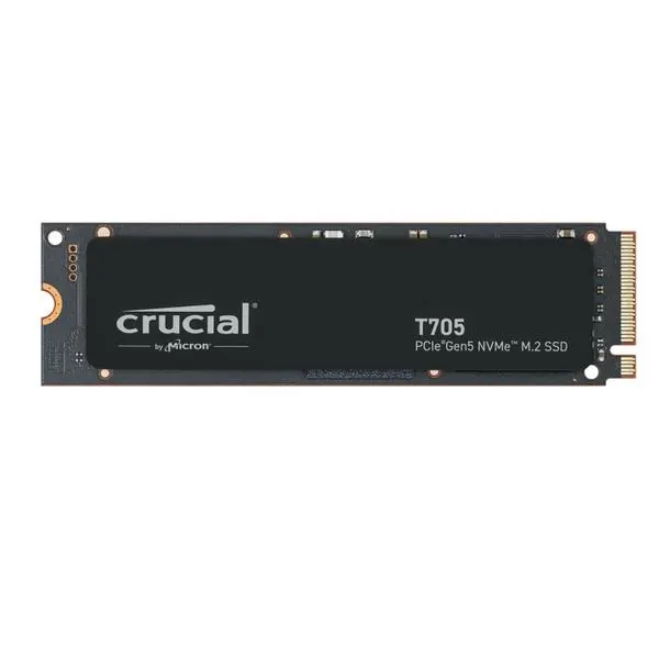Памет SSD 2TB Crucial T705, NVMe, M.2 (2280), скорост на четене до 14500MB/s, скорост на запис до 12700MB/s