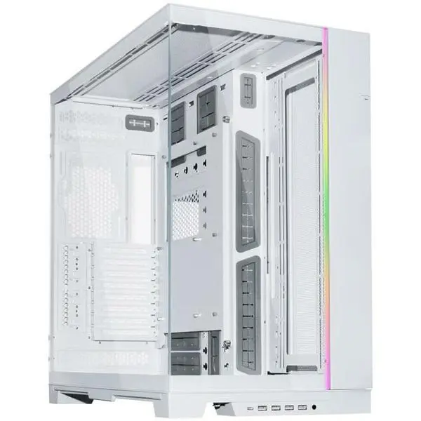 Кутия Lian Li O11 Dynamic EVO XL (G99.O11DEXL-W.00), E-ATX/ATX/mATX/Mini-ITX, 4x USB 3.0, 1x USB-C, с прозорец, бяла, без захранване