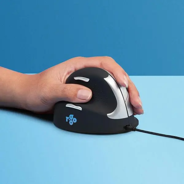 Представяме ви R-Go Mouse HE ергономична лява USB средна черна/сребърна - революционна мишка, която ще промени начина, по който работите.