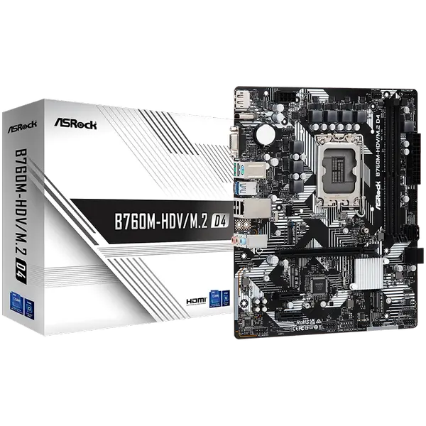 ASRock B760M-HDV/M.2: Дънна платка, която предлага страхотни възможности за изграждане на бюджетен компютър
