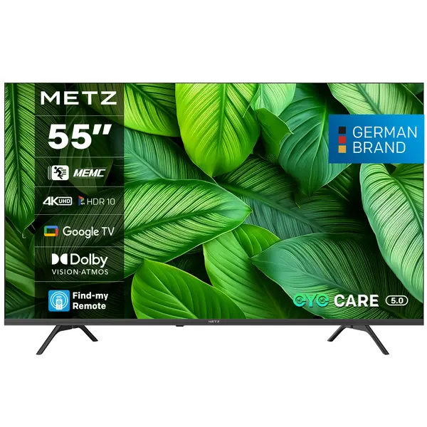 METZ Телевизор 55" UHD LED SMART TV,4K, Google TV, Frameless,2x10W - METZ-TV-55MUF7000Z