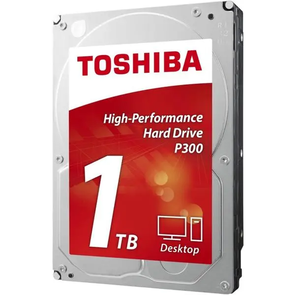 Твърд диск 1TB Toshiba P300 - High-Performance Hard Drive, SATA 6Gb/s, 7200rpm, 64MB, 3.5"(8.89 cm), HDWD110UZSVA