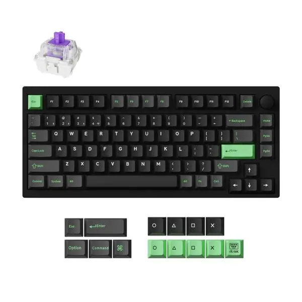 Безжична Механична клавиатура Lemokey P1 HE QMK 75% Black - HE Magnetic Switch - KEYCHRON-KEY-P1H-M1Z
