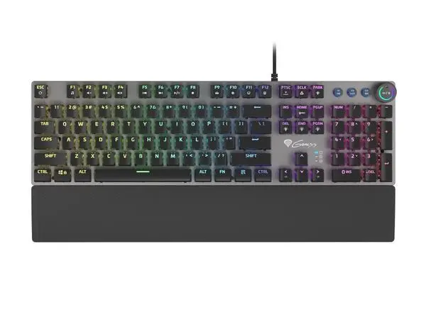 Genesis Mechanical Gaming Keyboard Thor 380 RGB Backlight Blue Switch US Layout Software - NKG-1725
