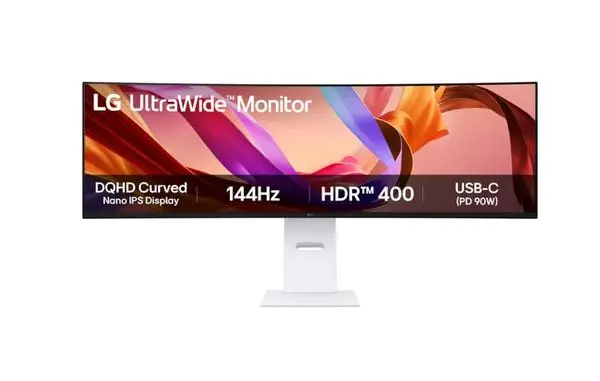 LG  49" 32:9 Curved UltraWide Dual QHD 5K 5120x1440 NANO IPS 1ms MBR, 144 Hz, 5ms, 400 cd/m2, 1000:1 - 49U950A-W