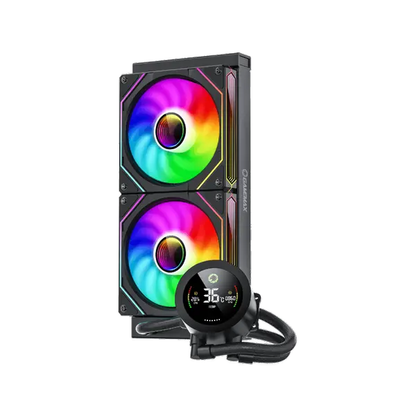 GameMax IceBurg 240 Digital Black, Water Cooling 240 system, Full Copper block base, supports Intel LGA1851/1700/1366/1200/115X, AMD AM5/AM4