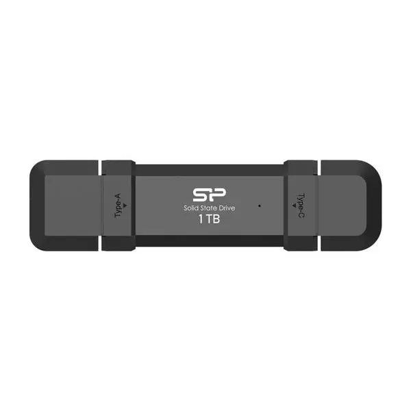 Външен SSD Silicon Power DS72 Black, 1TB, USB-A и USB-C 3.2 Gen2 - SP001TBUC3S72V1K