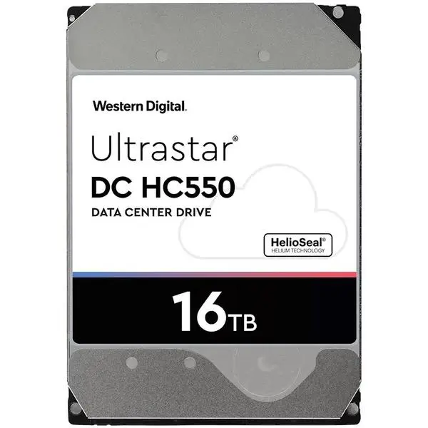 HDD Server WD/HGST ULTRASTAR DC HC550 (3.5’’, 16TB, 512MB, 7200 RPM, SATA 6Gb/s, 512N SE NP3), SKU: 0F38462 - WUH721816ALE6L4