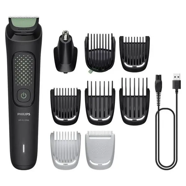 Тример Philips All-in-One Trimmer 3000 Series 9in1 (MG3945/15), самонаточващи се ножчета, остриета със заоблени върхове, до 90 минути време на работа, черен