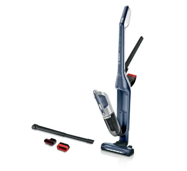 Bosch BBH3K2800, Cordless Handstick Vacuum cleaner 2 in 1 Flexxo Gen2, Serie 4, 28V, 82 dB(A), AllFloor Power Brush with LEDs, built-in accessories, Blue - BBH3K2800