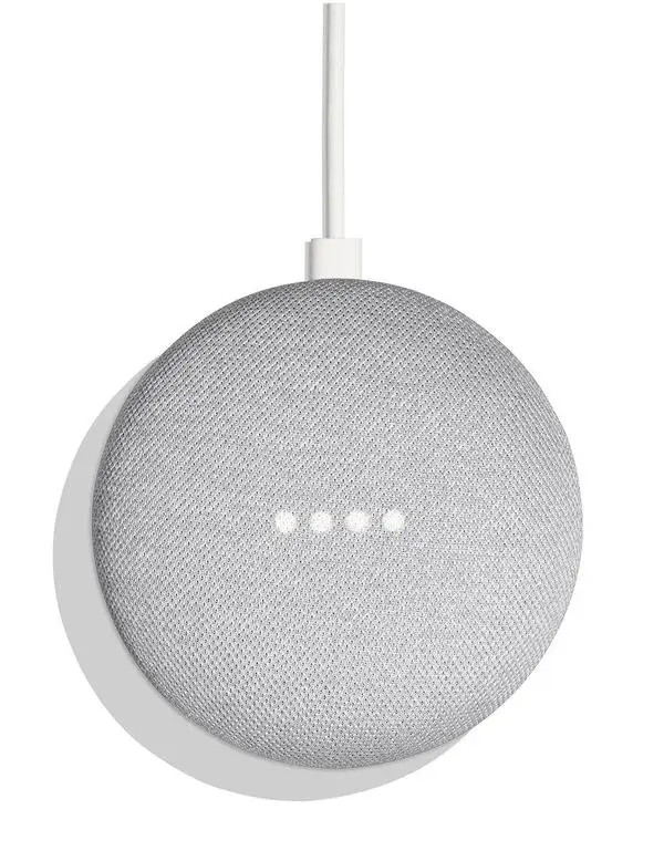 Безжична колонка Google Home mini Speaker, Сив - GOOGLE-HOME-MINI-CHALK