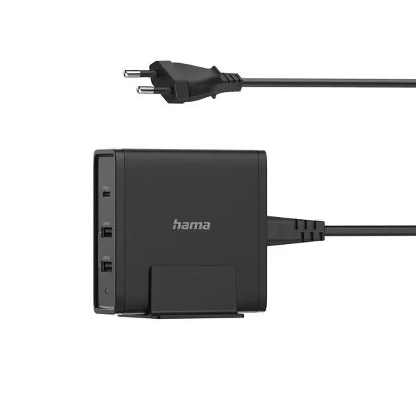 Зарядно 220V HAMA 3 порта, USB-C, USB-A за лаптоп 5-20V/65W, (PD), Черно - 200017