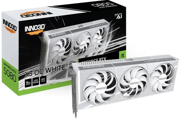 Inno3D GeForce RTX 5080 16GB GDDR7 X3 OC White - N50803-16D7X-17605211