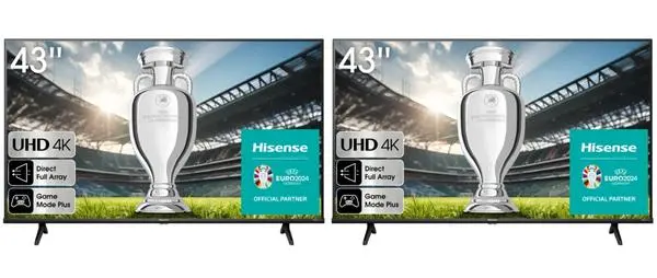 2x Hisense 43" A6K, 4K Ultra HD 3840x2160, DLED, DFA, Precision Colour, HDR 10+, HLG, Dolby Vision, DTS Virtual X - 43A6K_X2_6936520821440