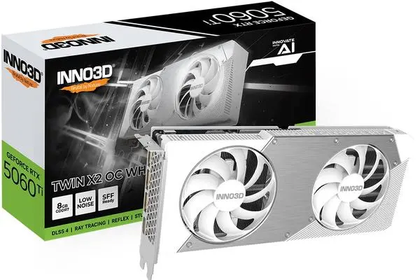 Inno3D GeForce RTX 5060 Ti 8GB GDDR7 X2 OC White - N506T2-08D7X-193075W
