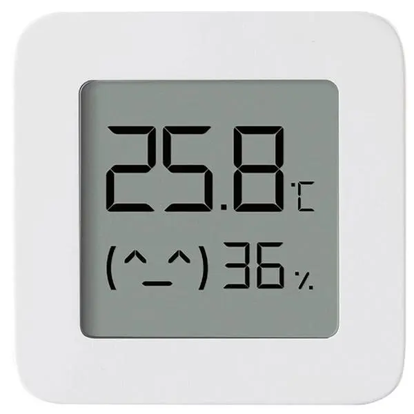Цифров термометър/влагометър Xiaomi Mi Temperature and Humidity Monitor 2, bluetooth, 1.6" LCD дисплей, бял, NUN4126GL