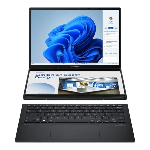 Лаптоп Asus ZenBook Duo 14 UX8406MA-PZ058X Intel Core Ultra 9 185H 1.80 GHz, 24 MB cache, 32GB on board, SSD 2000GB M.2 NVMe PCIe 4.0 - 90NB12U1-M00BZ0