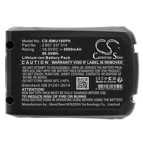Батерия  акумулаторен трион  BOSCH AdvancedCut 18 1600A005B0 LiIon 18V 5000mAh Cameron Sino - CS-BMU180PH