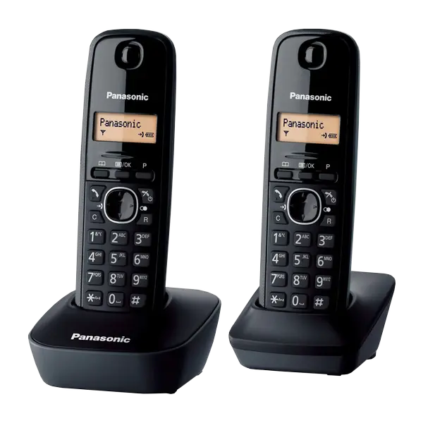 Безжичен DECT телефон Panasonic KX-TG1612FXH - черен