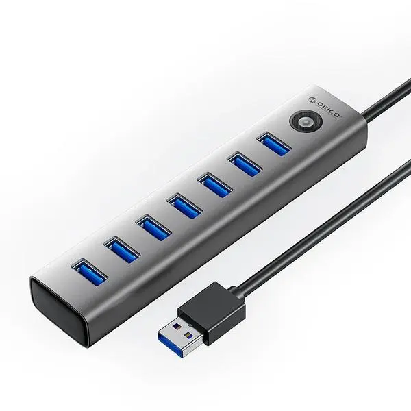 Orico хъб USB3.0 HUB 7 port Black - CL7U-U3-10-GY-BP