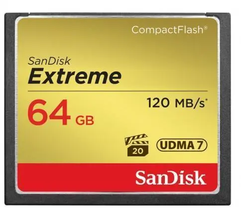 SANDISK  Extreme CompactFlash Memory Card 64Gb, SD-CFXSB-064G-G46