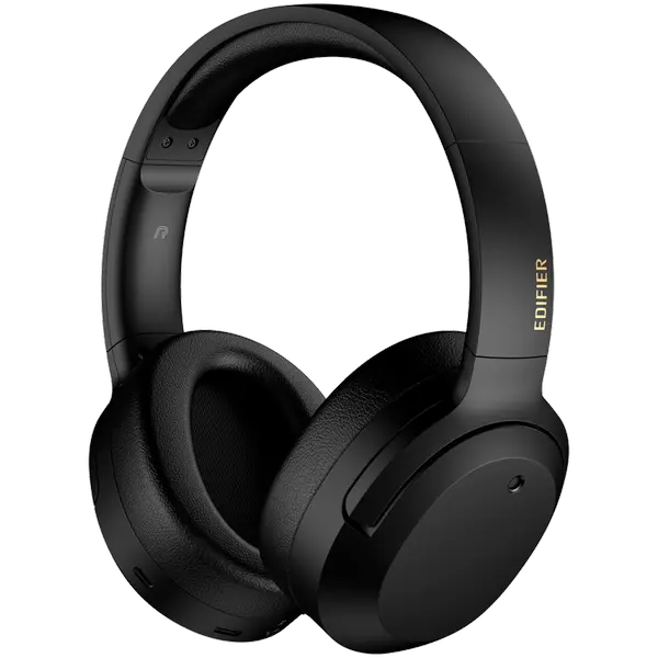 Edifier W820NB Plus Wireless Over-Ear Headphones, 40mm Dynamic Titanium-Coated Drivers - W820NB PLUS-BL
