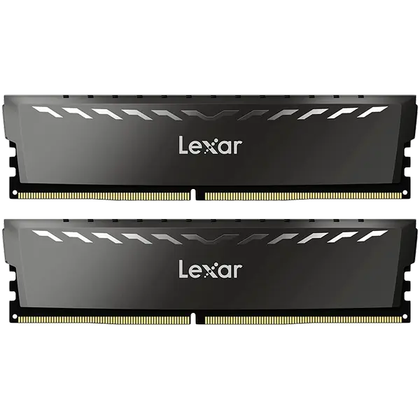 Lexar 2x16GB THOR DDR4 3200 UDIMM XMP Memory with heatsink. Dual pack - LD4BU016G-R3200GDXG