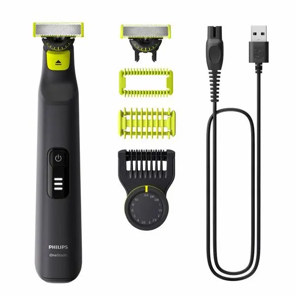Мултитример Philips QP6542/15 OneBlade, 14 настройки на дължината, до 90 минути време на работа, сухо и мокро бръснене, черен