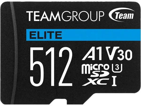 Team Group microSDXC, 512GB, UHS-I Class 3, V30, A1, SD Адаптер, TEAM-SDMICRO-A1-512GB