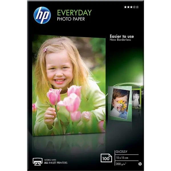 HP Everyday Glossy Photo Paper-100 sht/10 x 15 cm - CR757A