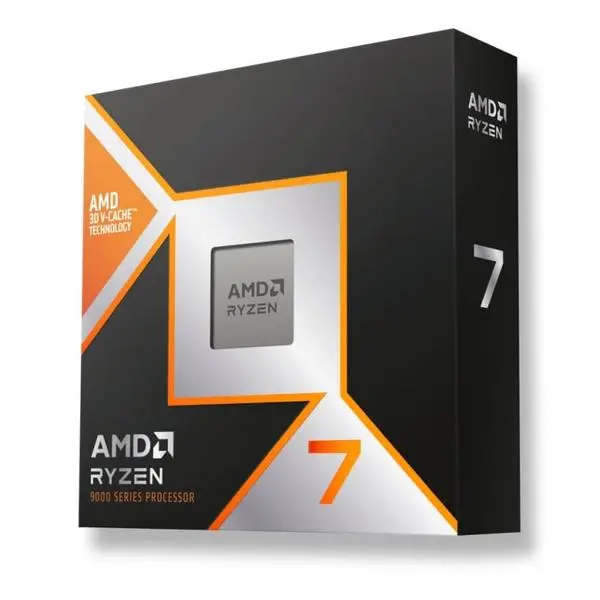 AMD CPU Desktop Ryzen 7 8/16T 9800X3D (5.2GHz,104MB,120W,AM5) box, with Radeon Graphics 100-100001084WOF