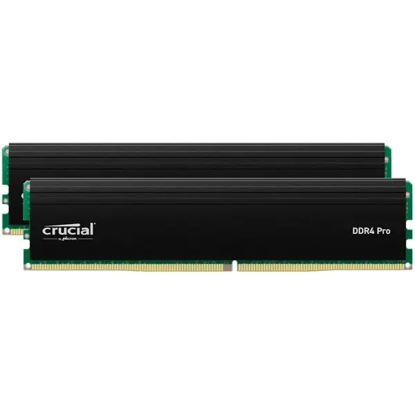 Crucial Pro OC 32GB Kit (2X16GB) DDR5-6400 UDIMM CL38 Black - CP2K16G64C38U5B