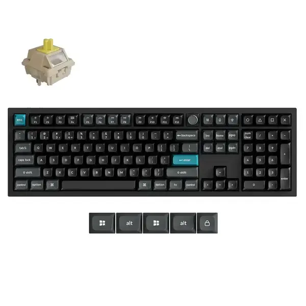 Безжична механичка клавиатура Keychron Q6 Ultra 8K Black - Silk POM Switch Banana - KEYCHRON-KEY-Q6U-M4